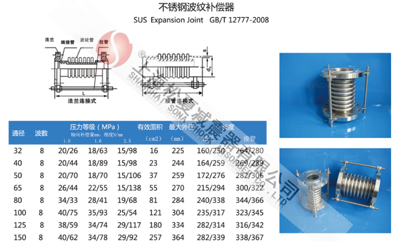 316L不锈钢波纹补偿器